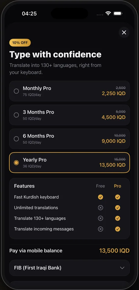 Pro plans